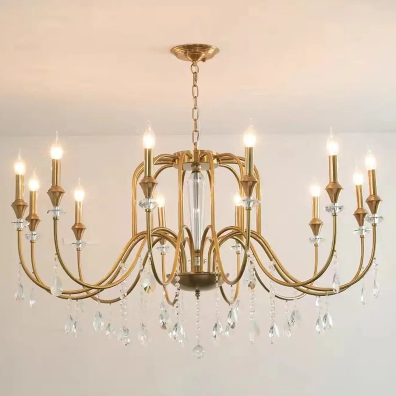 Luxurious Multi-Light Style Gold Crystal Chandelier Image - 10 | homeyfad
