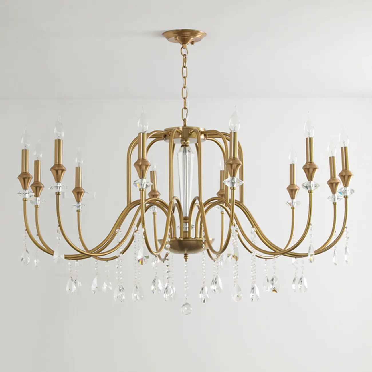 Luxurious Multi-Light Style Gold Crystal Chandelier Image - 12 | homeyfad