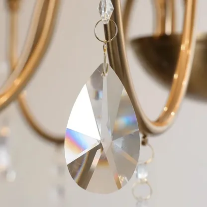 Luxurious Multi-Light Style Gold Crystal Chandelier Image - 15