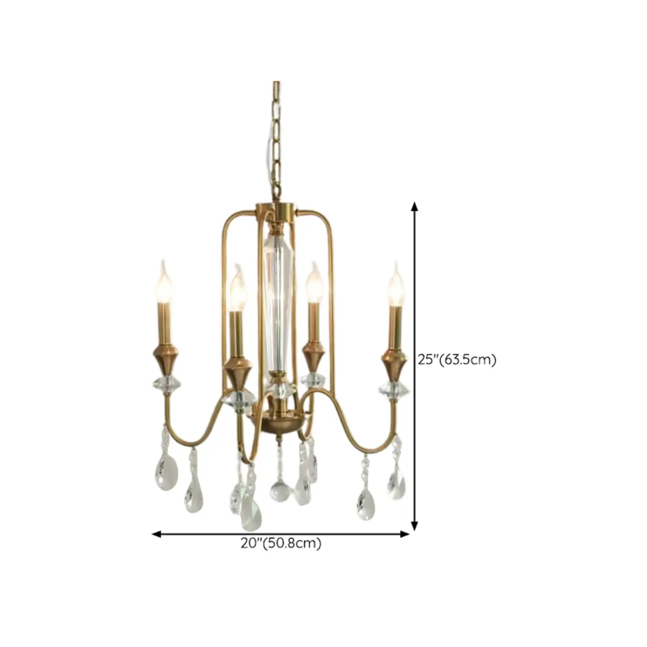Luxurious Multi-Light Style Gold Crystal Chandelier #size | homeyfad