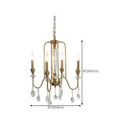 Luxurious Multi-Light Style Gold Crystal Chandelier #size