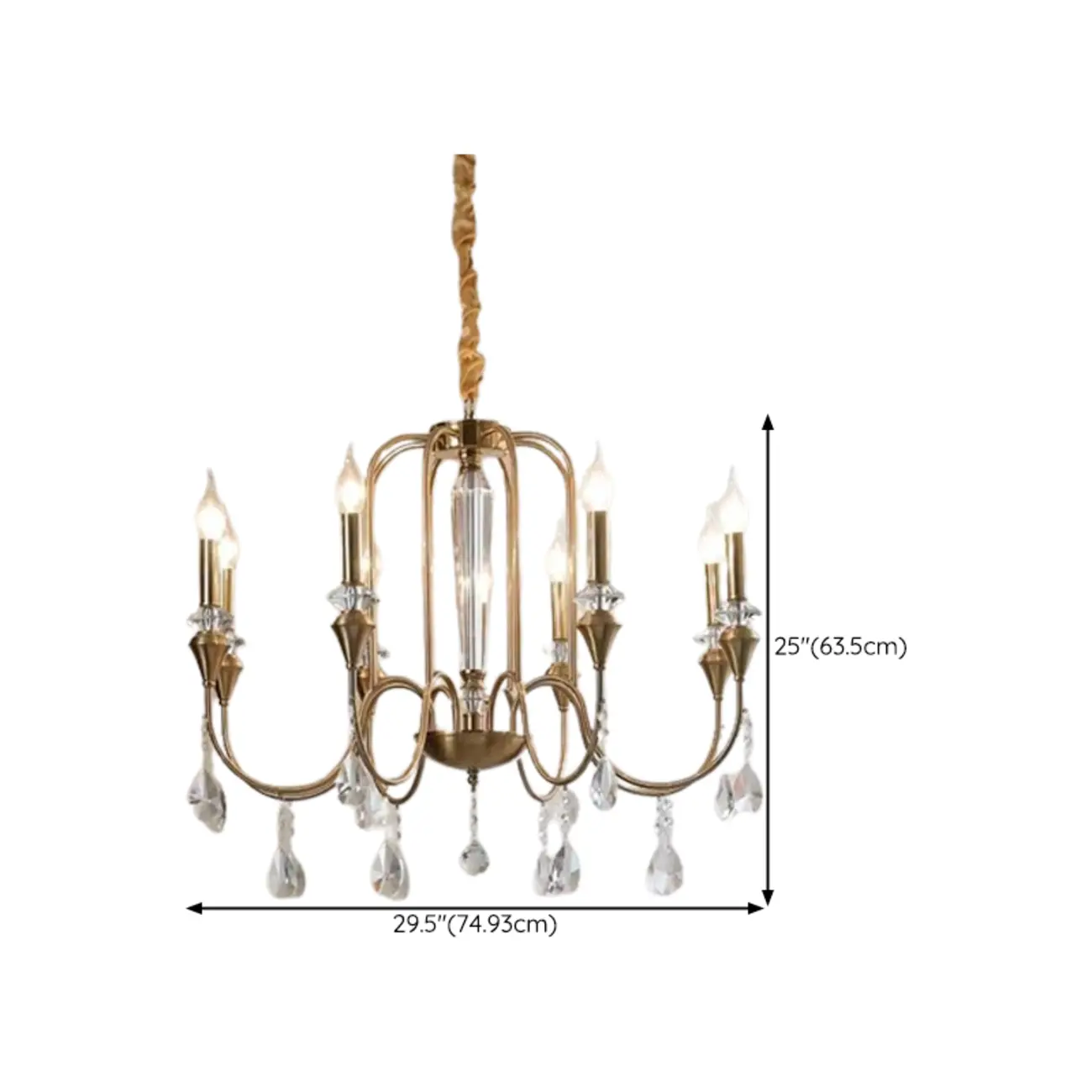 Luxurious Multi-Light Style Gold Crystal Chandelier Image - 20 | homeyfad