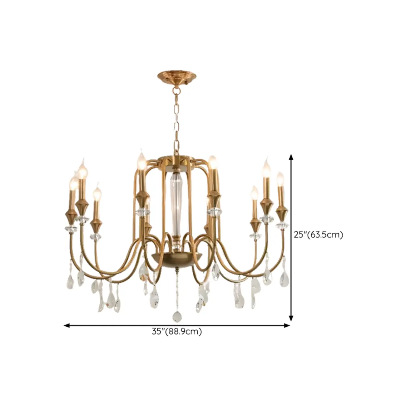 Luxurious Multi-Light Style Gold Crystal Chandelier Image - 21 | homeyfad