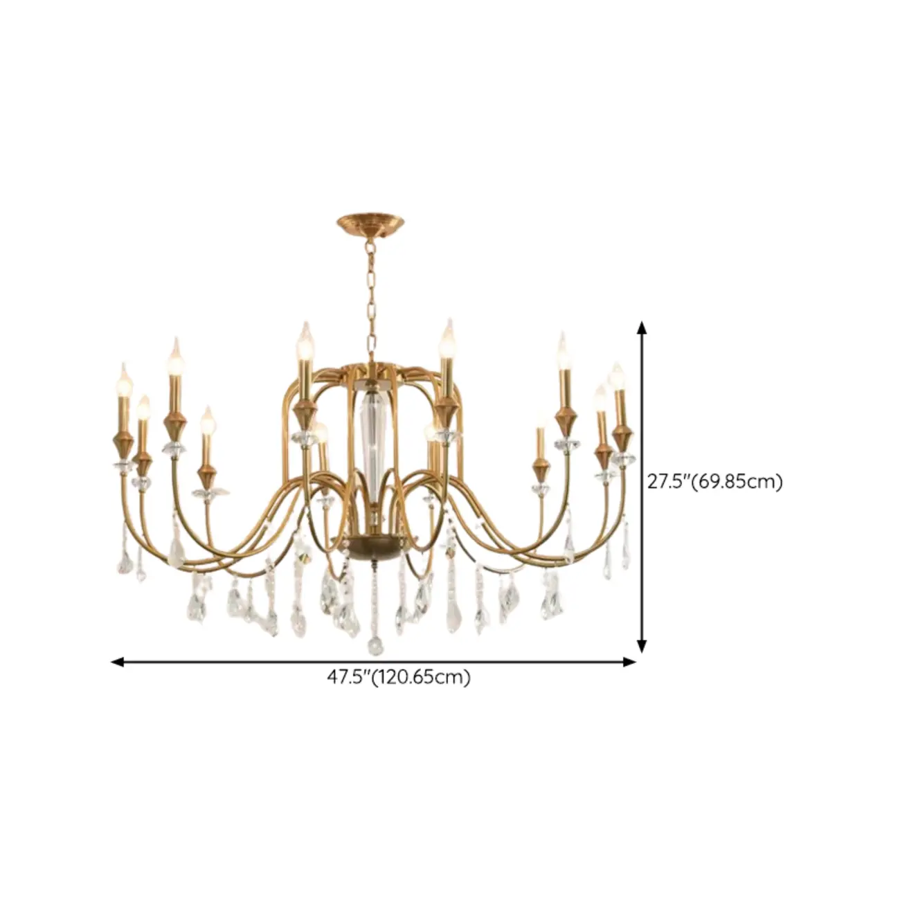 Luxurious Multi-Light Style Gold Crystal Chandelier Image - 22 | homeyfad