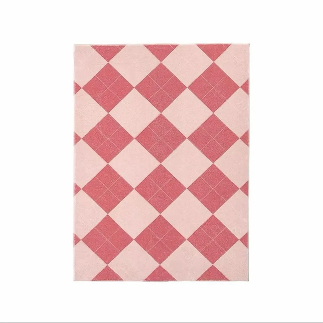 Plaid Faux Cashmere Rectangle Area Rug | HomeyFad
