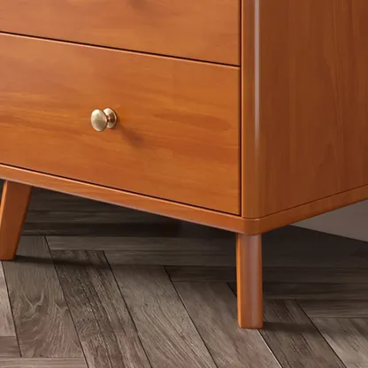 Modern Wooden Bedside Table with 2 Storage Drawers Image - 10