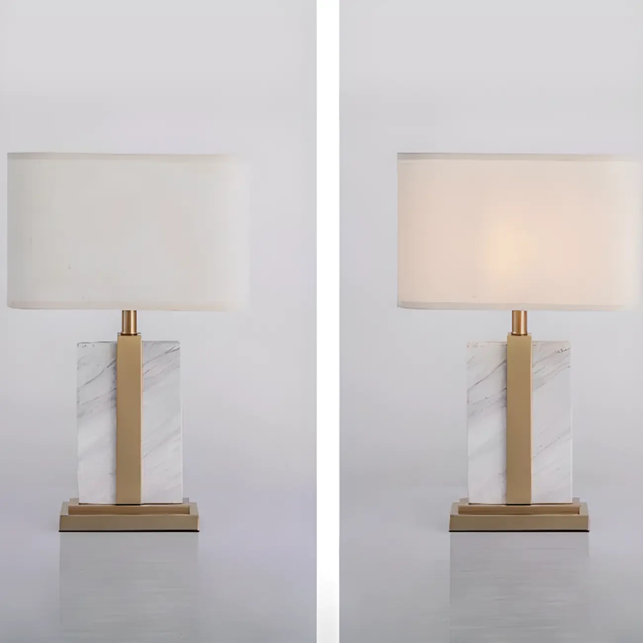 Plug-In Modern Beige and Gold Table Lamp for Bedroom Image - 8 | homeyfad