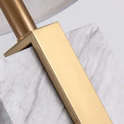 Plug-In Modern Beige and Gold Table Lamp for Bedroom Image - 12