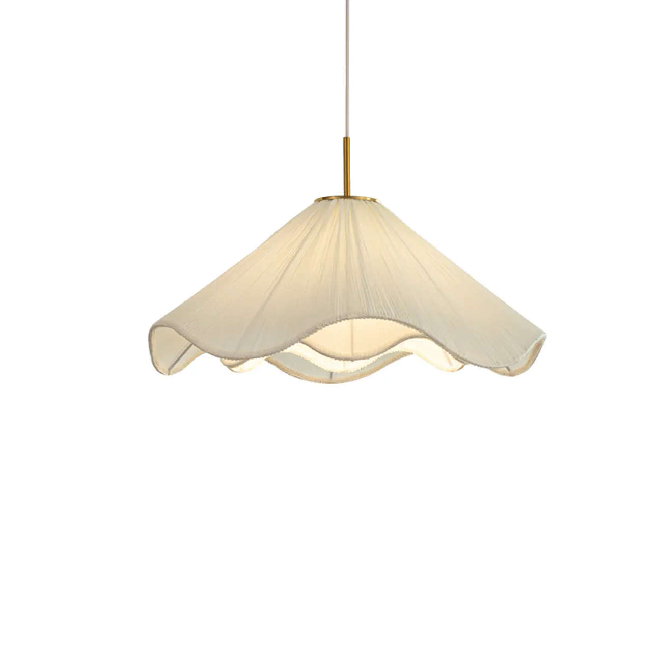 Adjustable White Fabric Flower Pendant Light Fixture for Indoor  Image - 3 | homeyfad