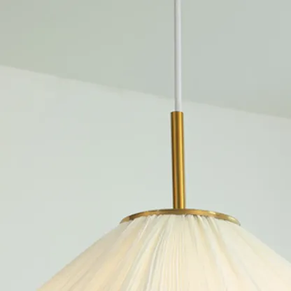 Adjustable White Fabric Flower Pendant Light Fixture for Indoor  Image - 7