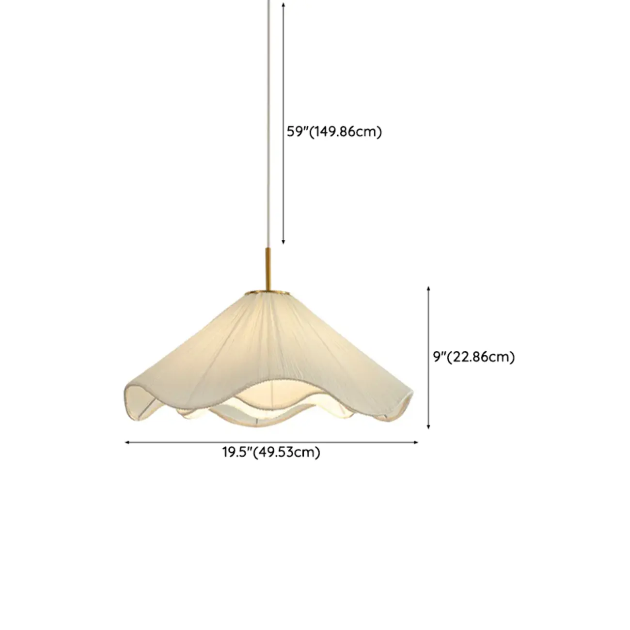 Adjustable White Fabric Flower Pendant Light Fixture for Indoor  Image - 9 | homeyfad