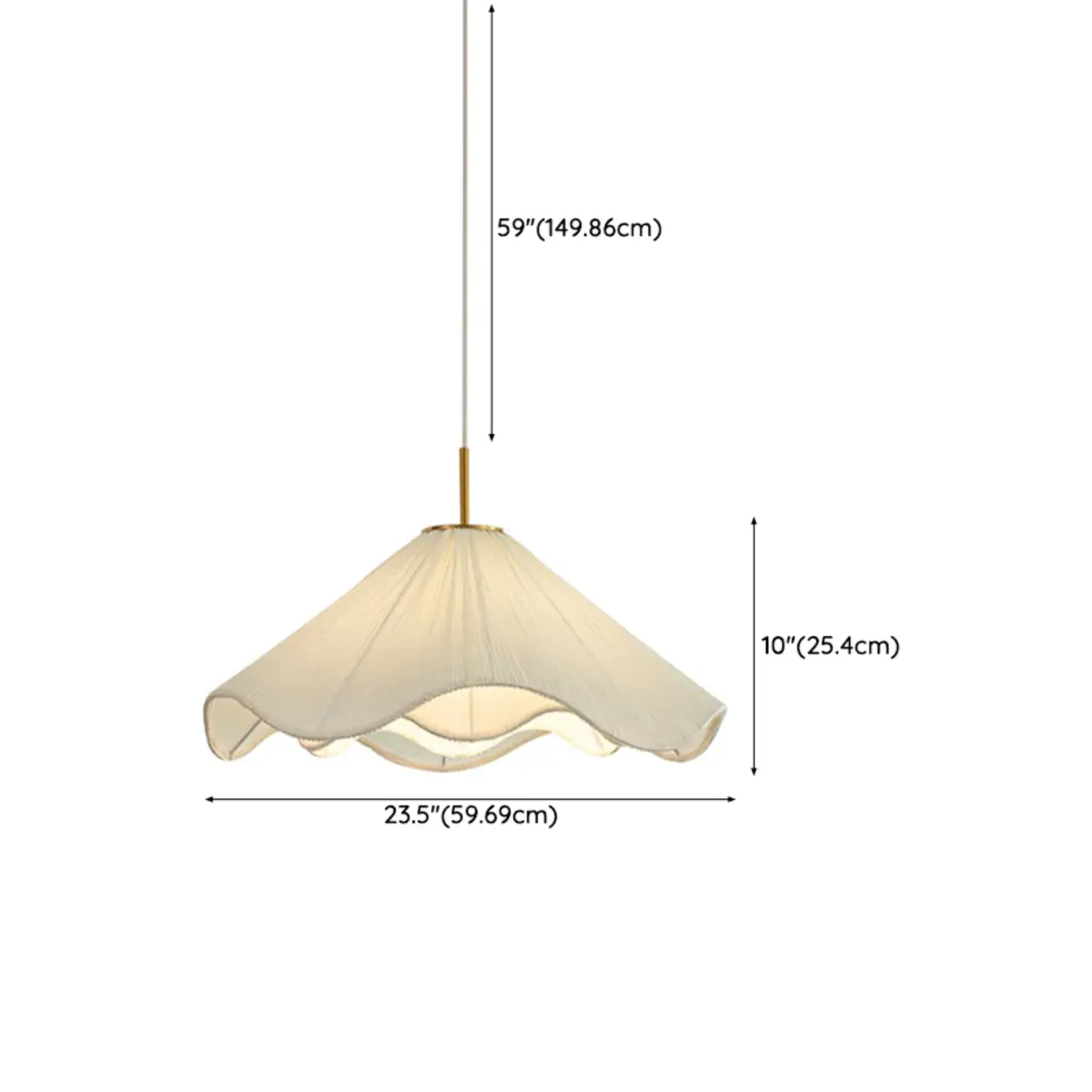 Adjustable White Fabric Flower Pendant Light Fixture for Indoor  Image - 10 | homeyfad