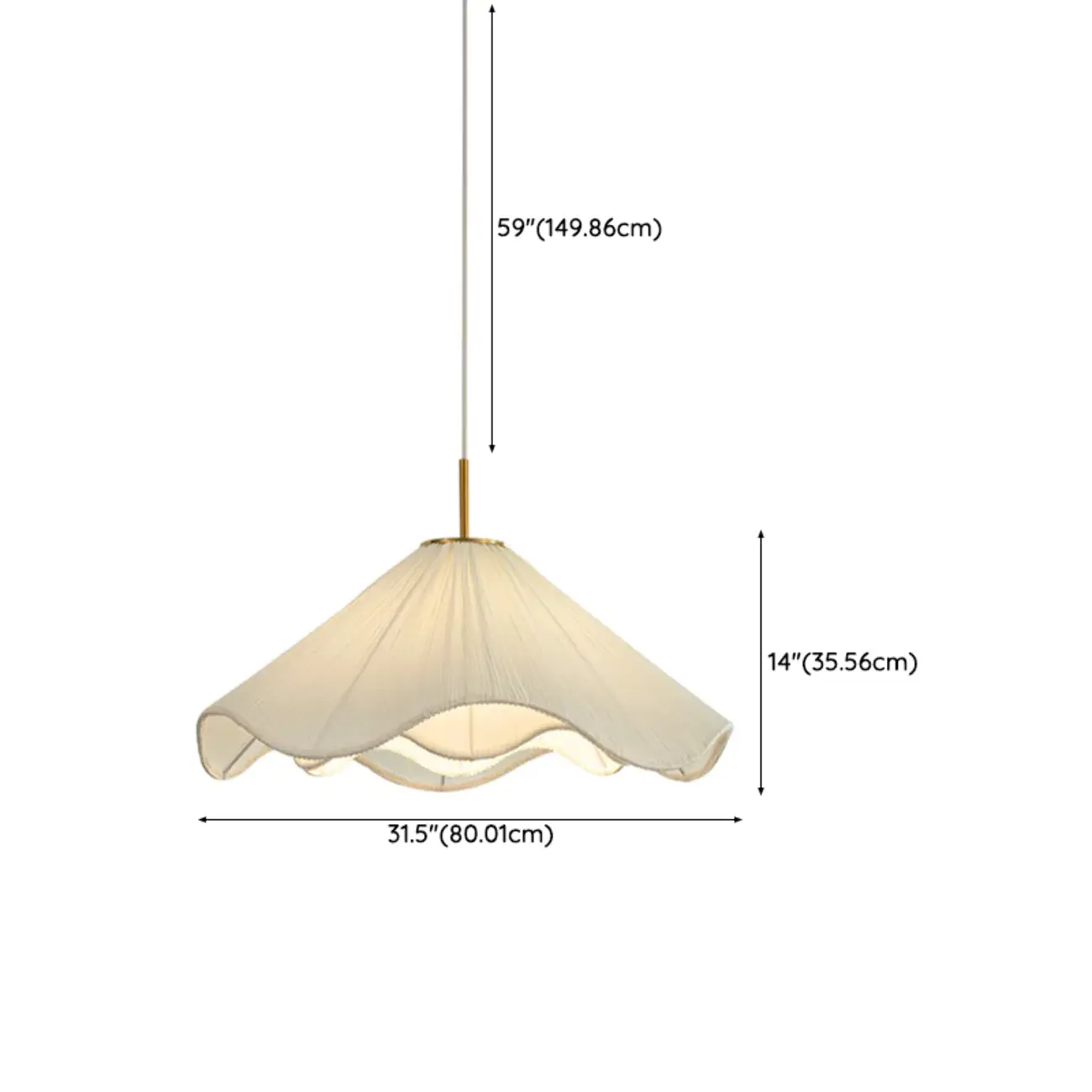 Adjustable White Fabric Flower Pendant Light Fixture for Indoor  Image - 11 | homeyfad