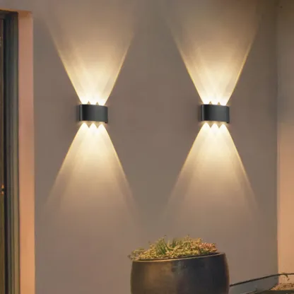 Subdued Light Up & Down Metal Wall Sconce Image - 3