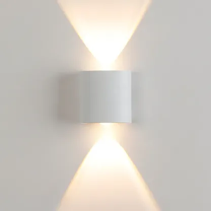 Subdued Light Up & Down Metal Wall Sconce Image - 6