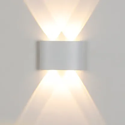 Subdued Light Up & Down Metal Wall Sconce Image - 7