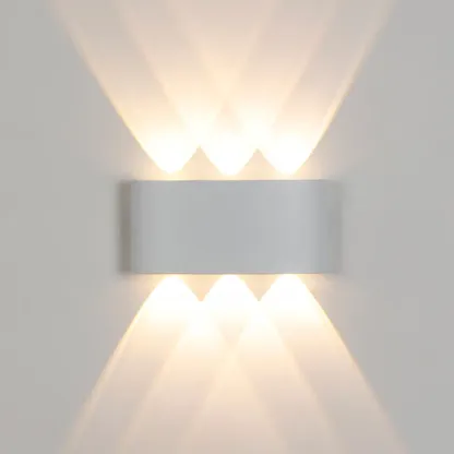 Subdued Light Up & Down Metal Wall Sconce Image - 8