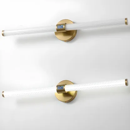 Modern Tube Vanity Light with Shade for Bathroom Image - 14
