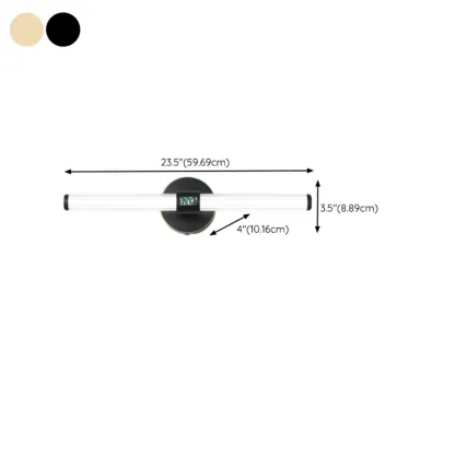 Modern Tube Vanity Light with Shade for Bathroom Image - 25