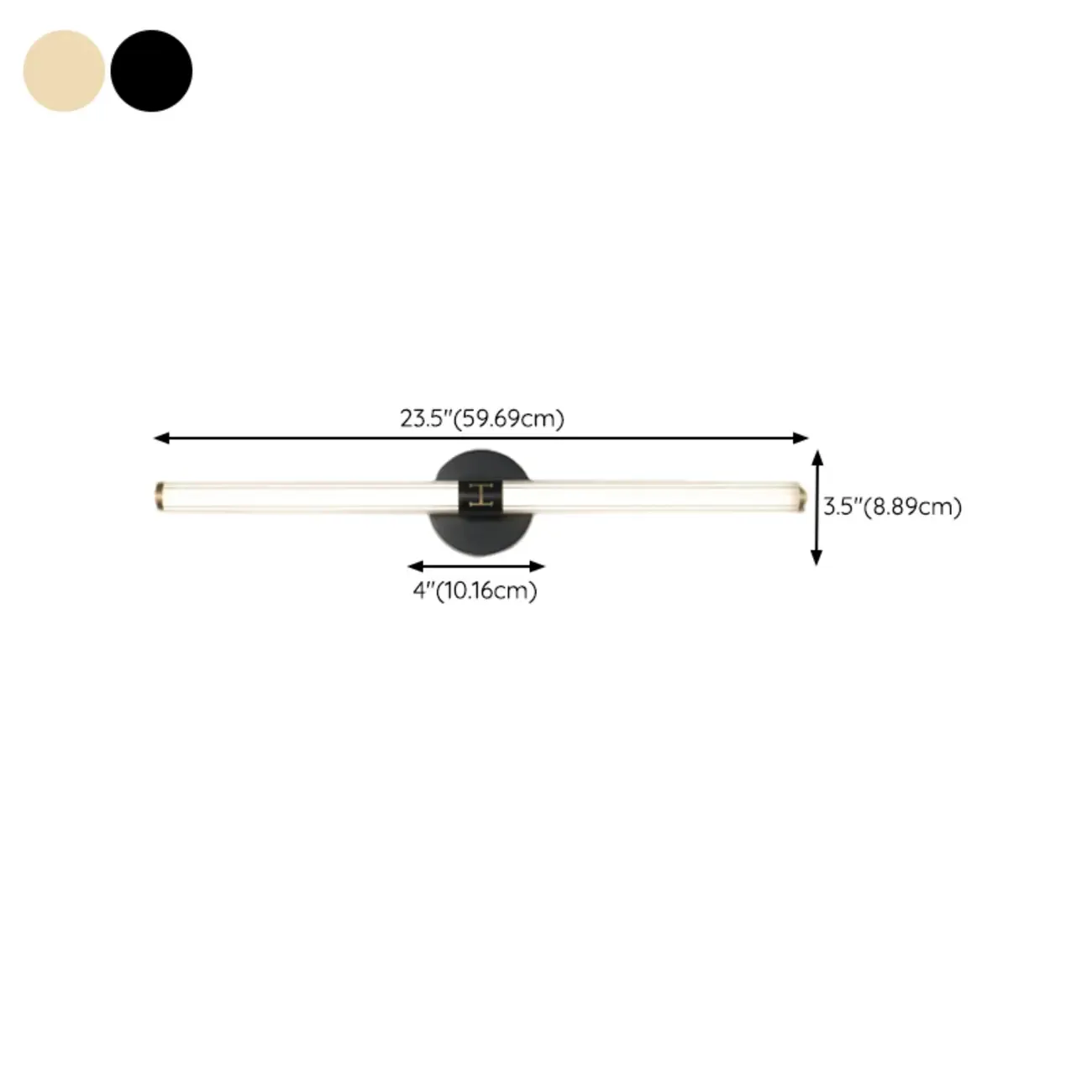 Modern Tube Vanity Light with Shade for Bathroom Image - 26