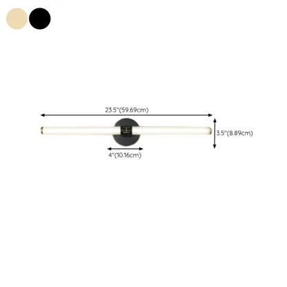 Modern Tube Vanity Light with Shade for Bathroom Image - 26