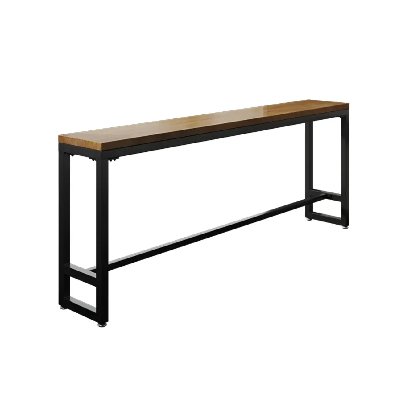 Retro Brown Wooden Industrial Bar Tables Image - 3