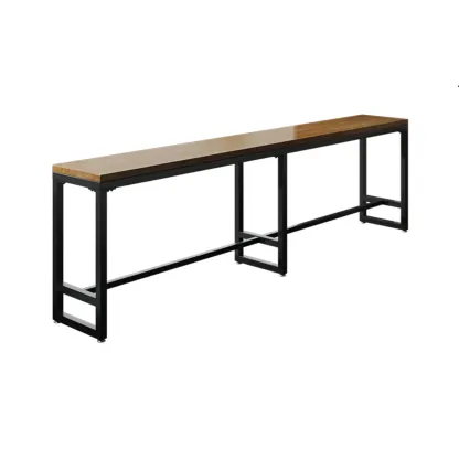Retro Brown Wooden Industrial Bar Tables Image - 5