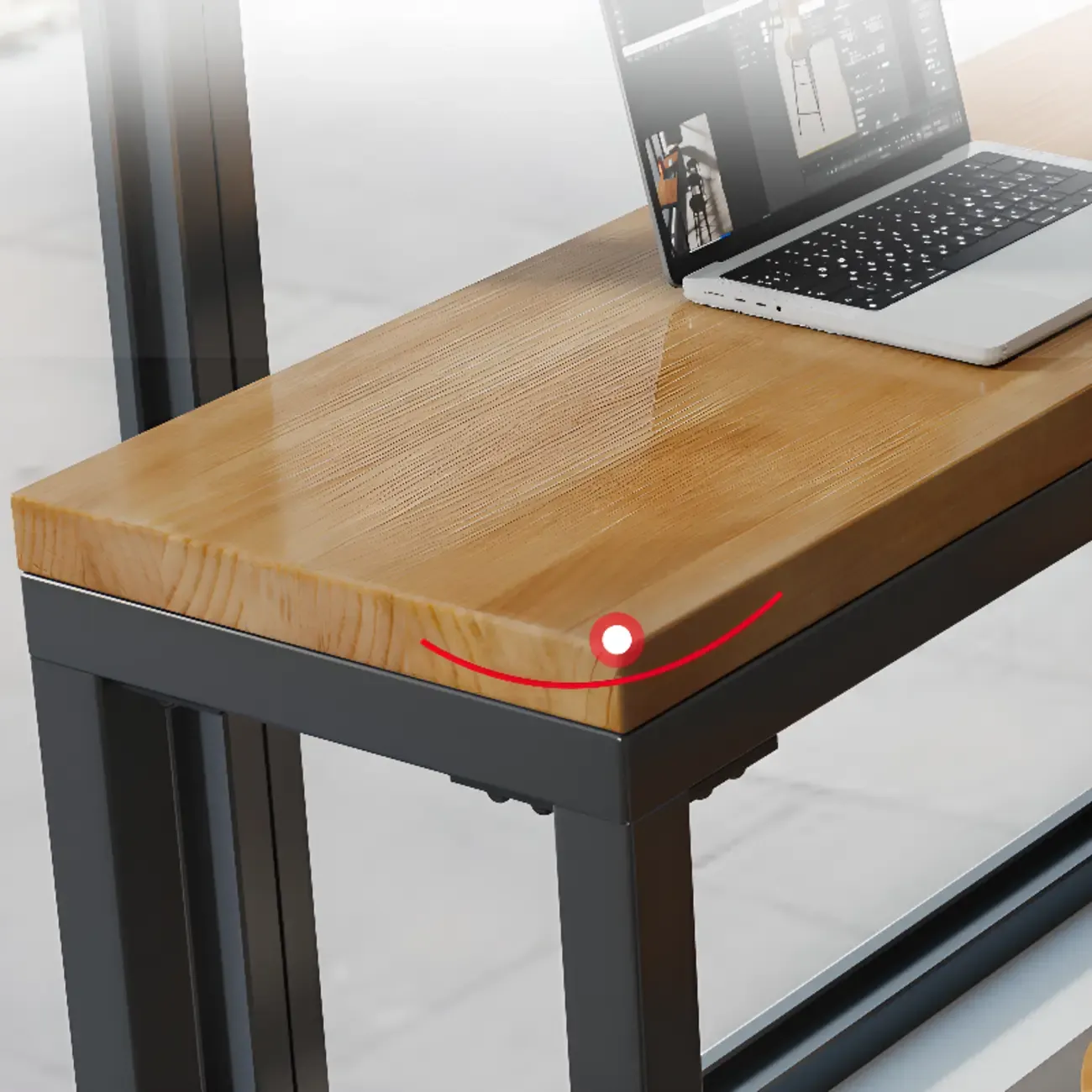 Retro Brown Wooden Industrial Bar Tables Image - 8