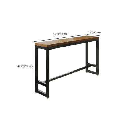 Retro Brown Wooden Industrial Bar Tables Image - 11