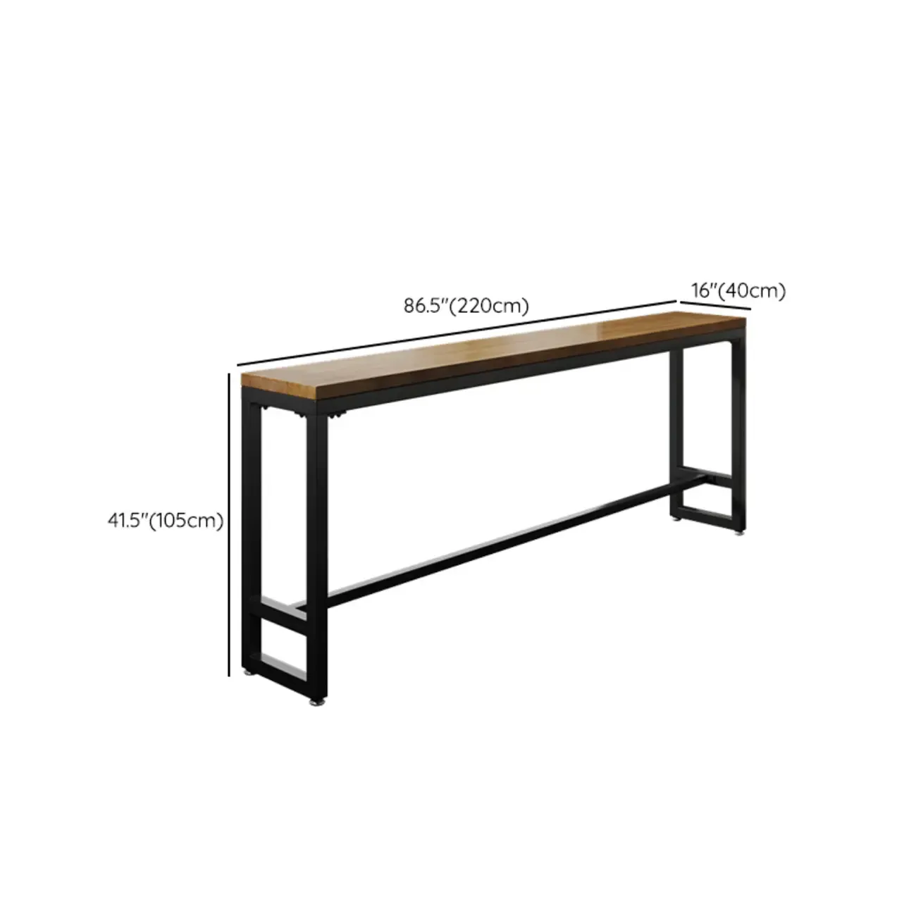 Retro Brown Wooden Industrial Bar Tables Image - 15