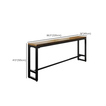 Retro Brown Wooden Industrial Bar Tables Image - 15