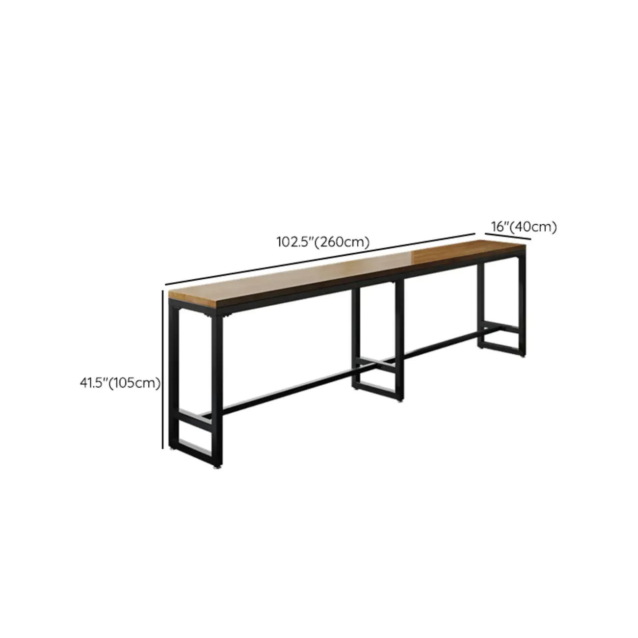 Retro Brown Wooden Industrial Bar Tables Image - 17