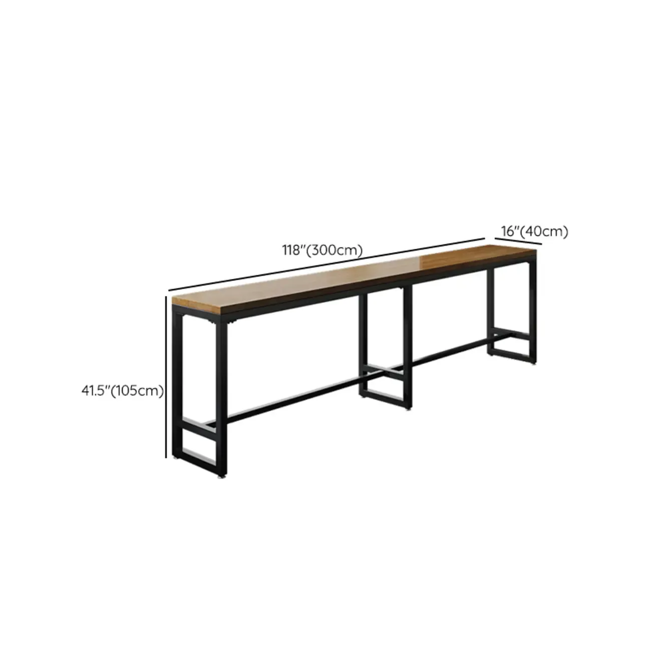 Retro Brown Wooden Industrial Bar Tables Image - 19