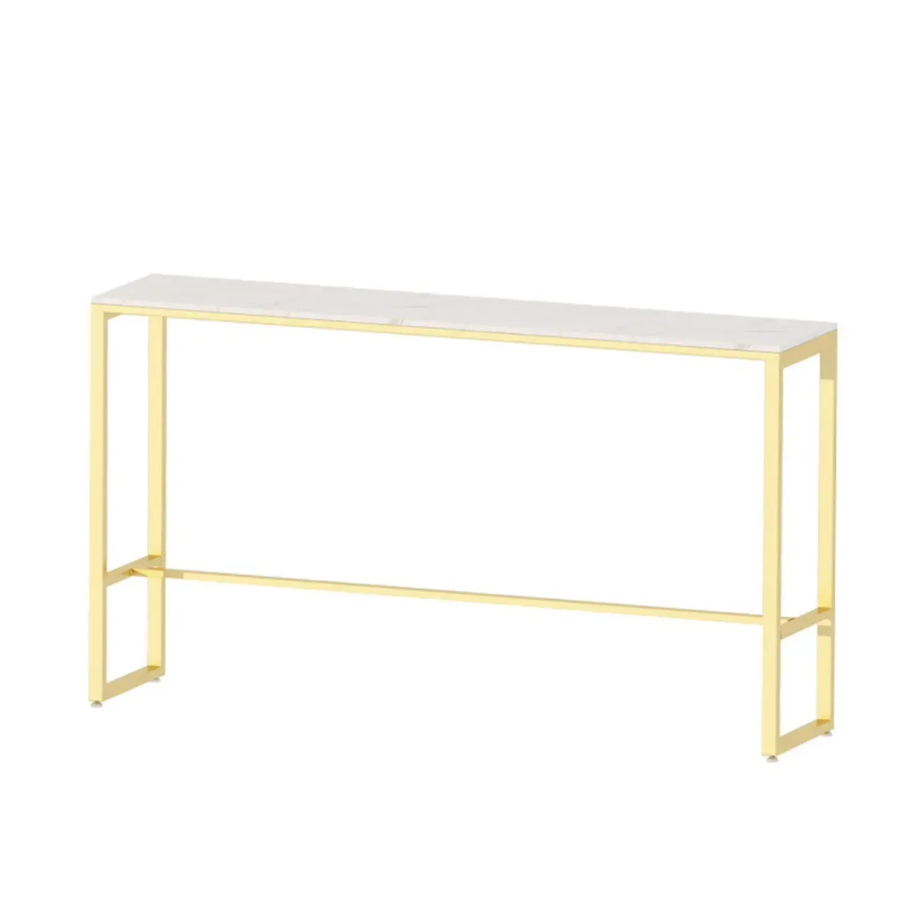 Glam White Marble Top Bar Tables Image - 5