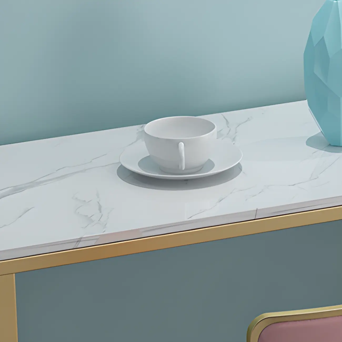 Glam White Marble Top Bar Tables Image - 7 | homeyfad