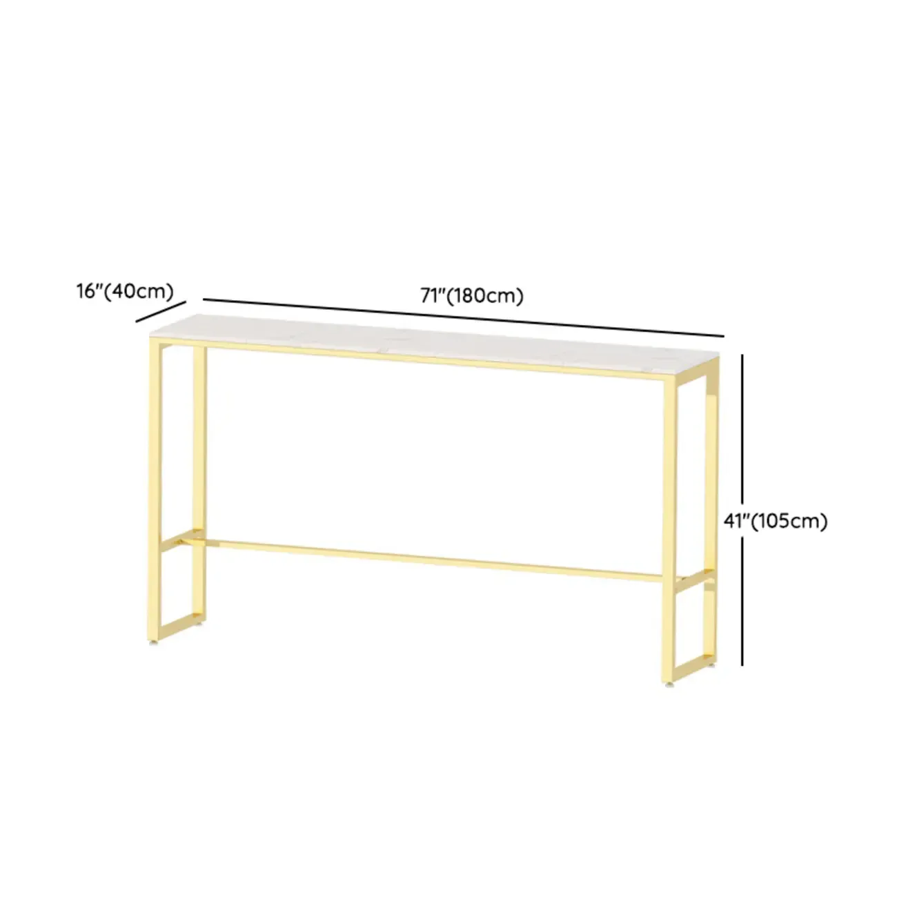 Glam White Marble Top Bar Tables Image - 11