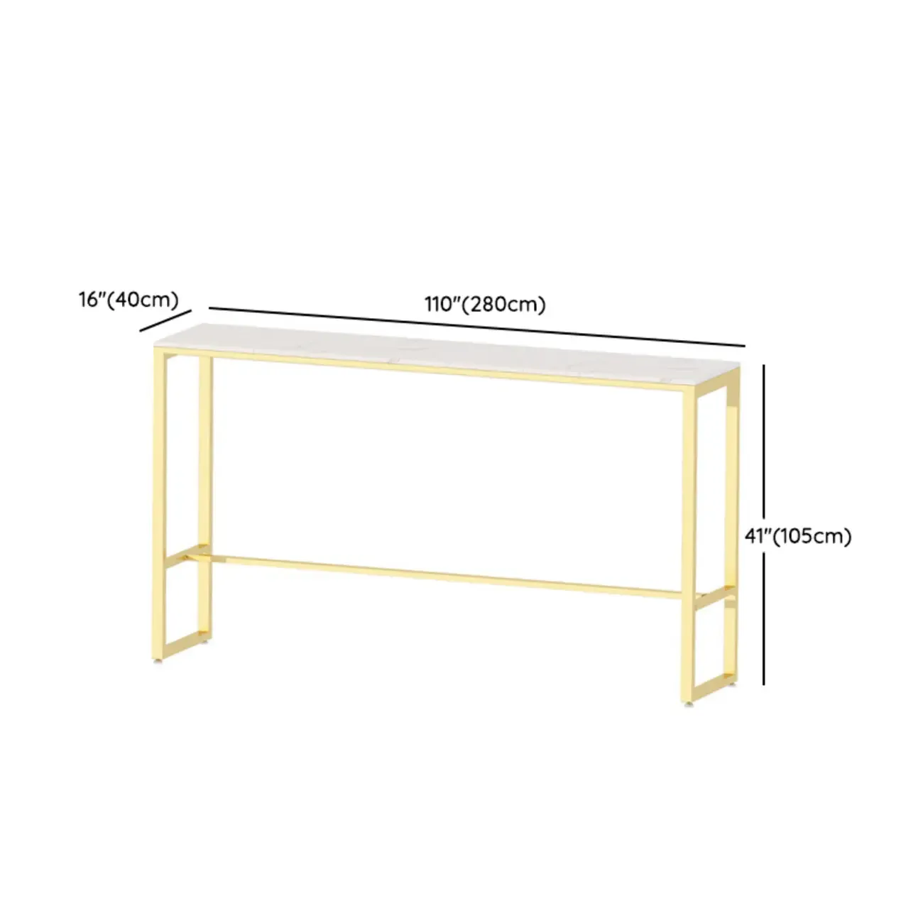 Glam White Marble Top Bar Tables Image - 16