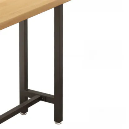 Footrest Natural Wooden Fixed Top Bar Tables Image - 10
