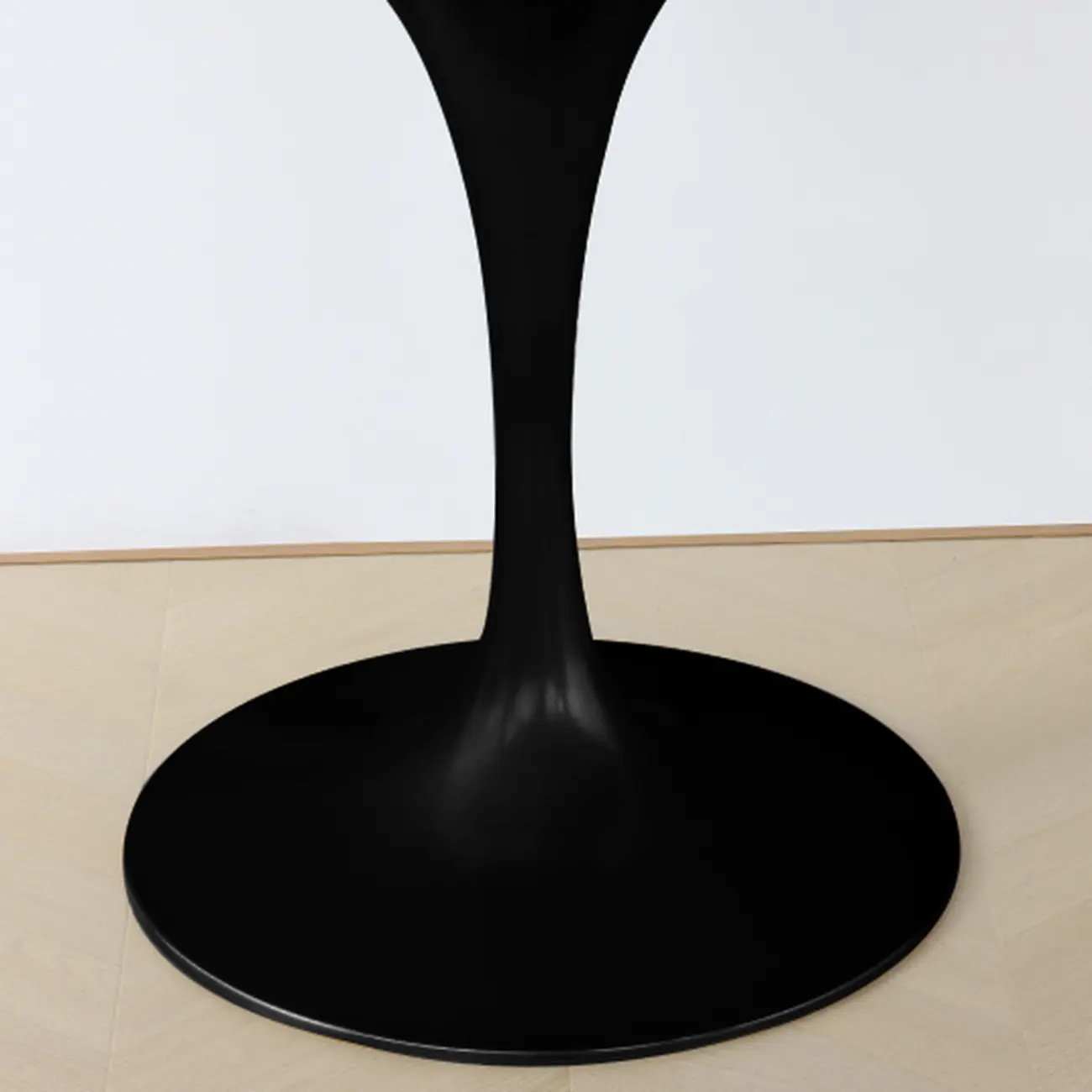 Casual Black Metal Wood Round Dining Table Image - 12 | homeyfad