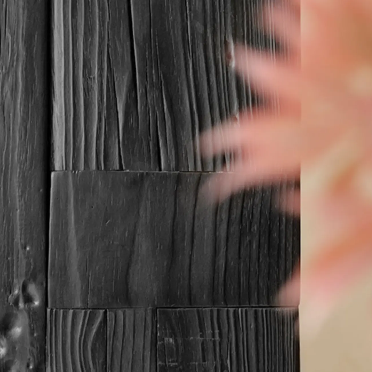 Modern Black Pine Wooden Square Stump End Table Image - 9 | homeyfad