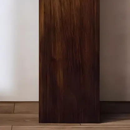 Pillar Rustic Pine Wood Square Accent Side Table Image - 7