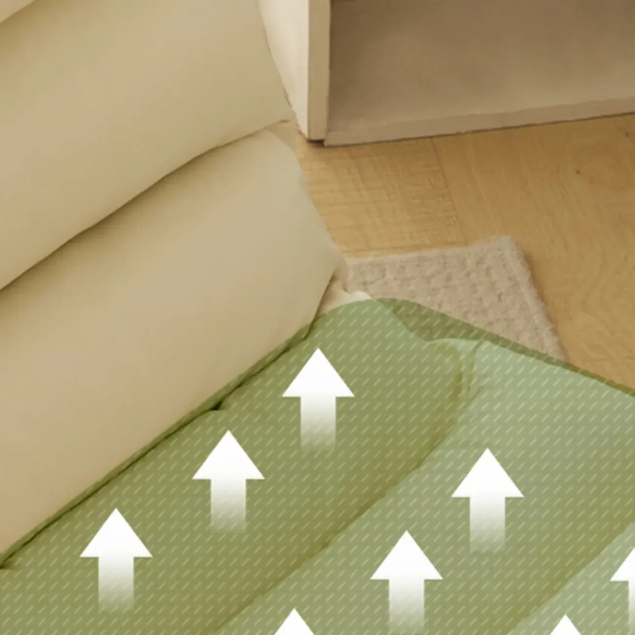 Casual Beige Leather Adjustable Office Chair Image - 22