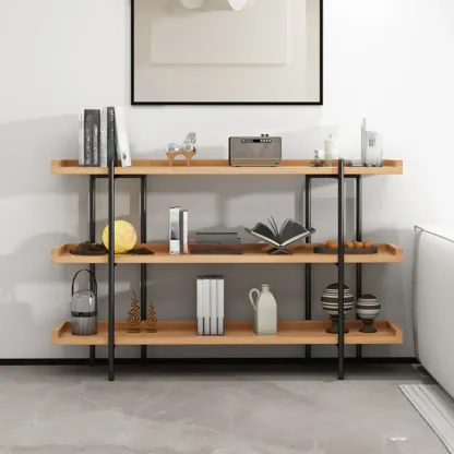 Etagere 5-Tier Modern Wood Open Bookcase Image - 3