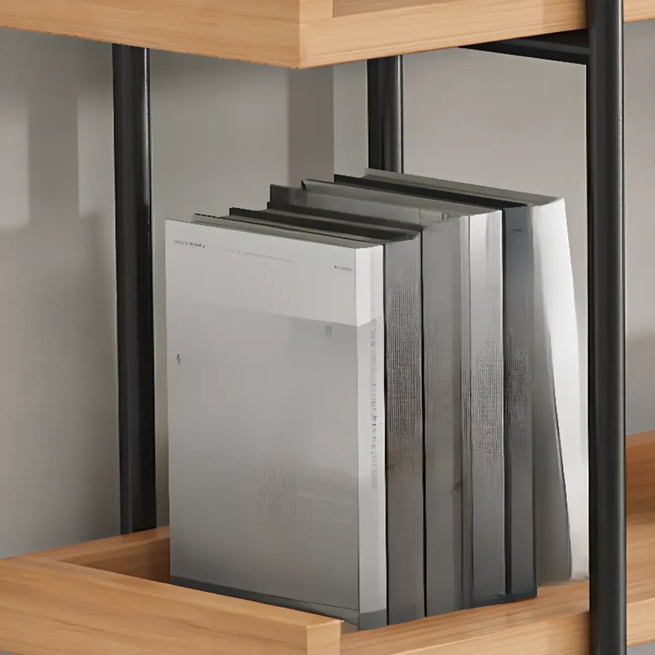 Etagere 5-Tier Modern Wood Open Bookcase Image - 6