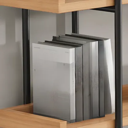 Etagere 5-Tier Modern Wood Open Bookcase Image - 6