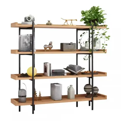 Etagere 5-Tier Modern Wood Open Bookcase Image - 10