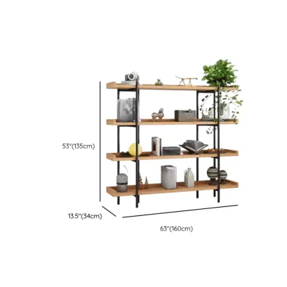 Etagere 5-Tier Modern Wood Open Bookcase Image - 35
