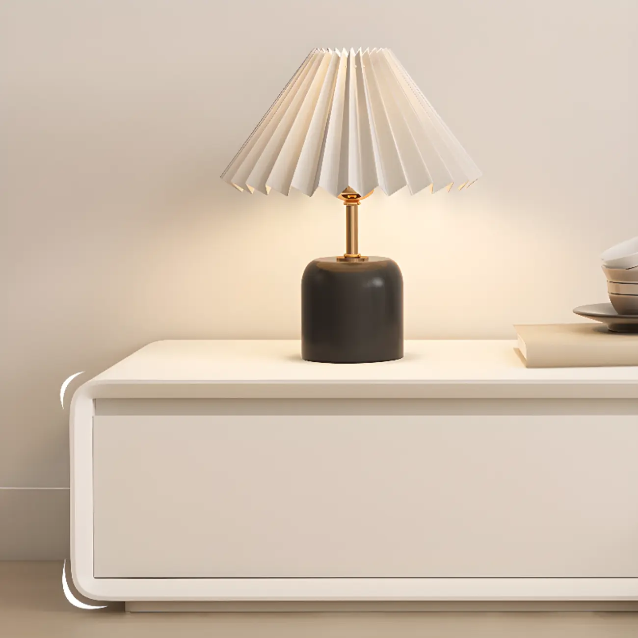 Ventilated 2 Drawers Wood Rectangular White TV Stand Image - 6 | homeyfad