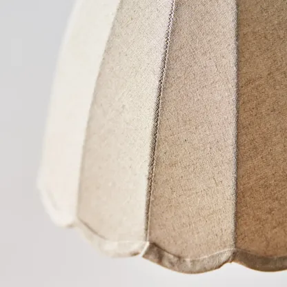 Modern Beige Fabric Pendant Light Hanging Fixture Cone Shape Image - 12