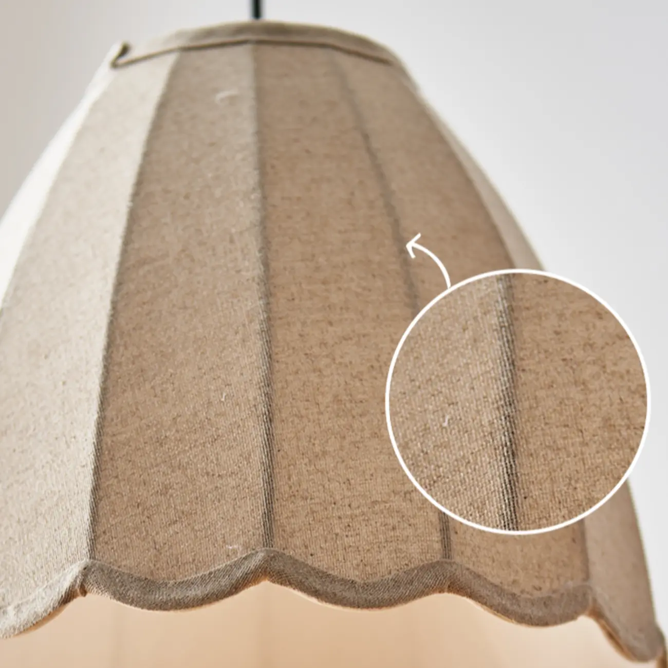 Modern Beige Fabric Pendant Light Hanging Fixture Cone Shape Image - 13 | homeyfad